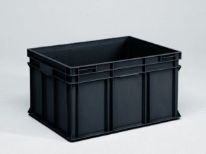 Stapelbare bak 175 liter, 800x600x425 mm uit ESD-veilig materiaal