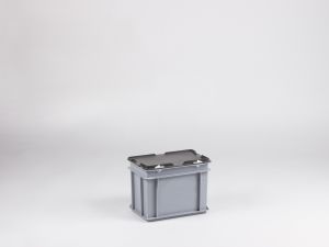 Kunststof RAKO kist, 300x200x235 mm, grijs