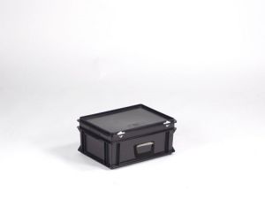 ESD kunststof RAKO koffer, 400x300x185 mm, uit ESD-veilig materiaal