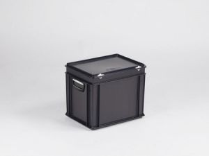 ESD kunststof RAKO koffer, 400x300x340 mm, uit ESD-veilig materiaal